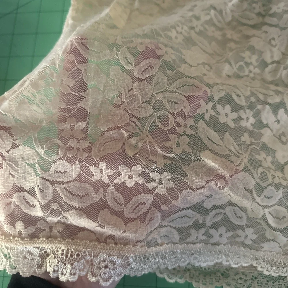 I.N.C. INTERNATIONAL CONCEPTS Sexy Lace Lingerie Tank Top Almond Latte / Peach - Picture 2 of 5